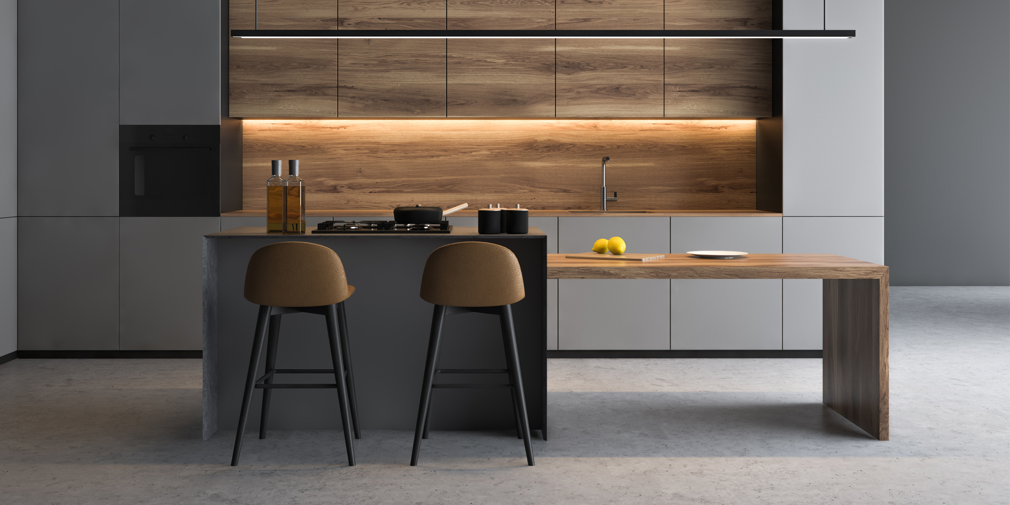 Modern Acrylic Kitchen Interior - Premio Homz - Interior Designer