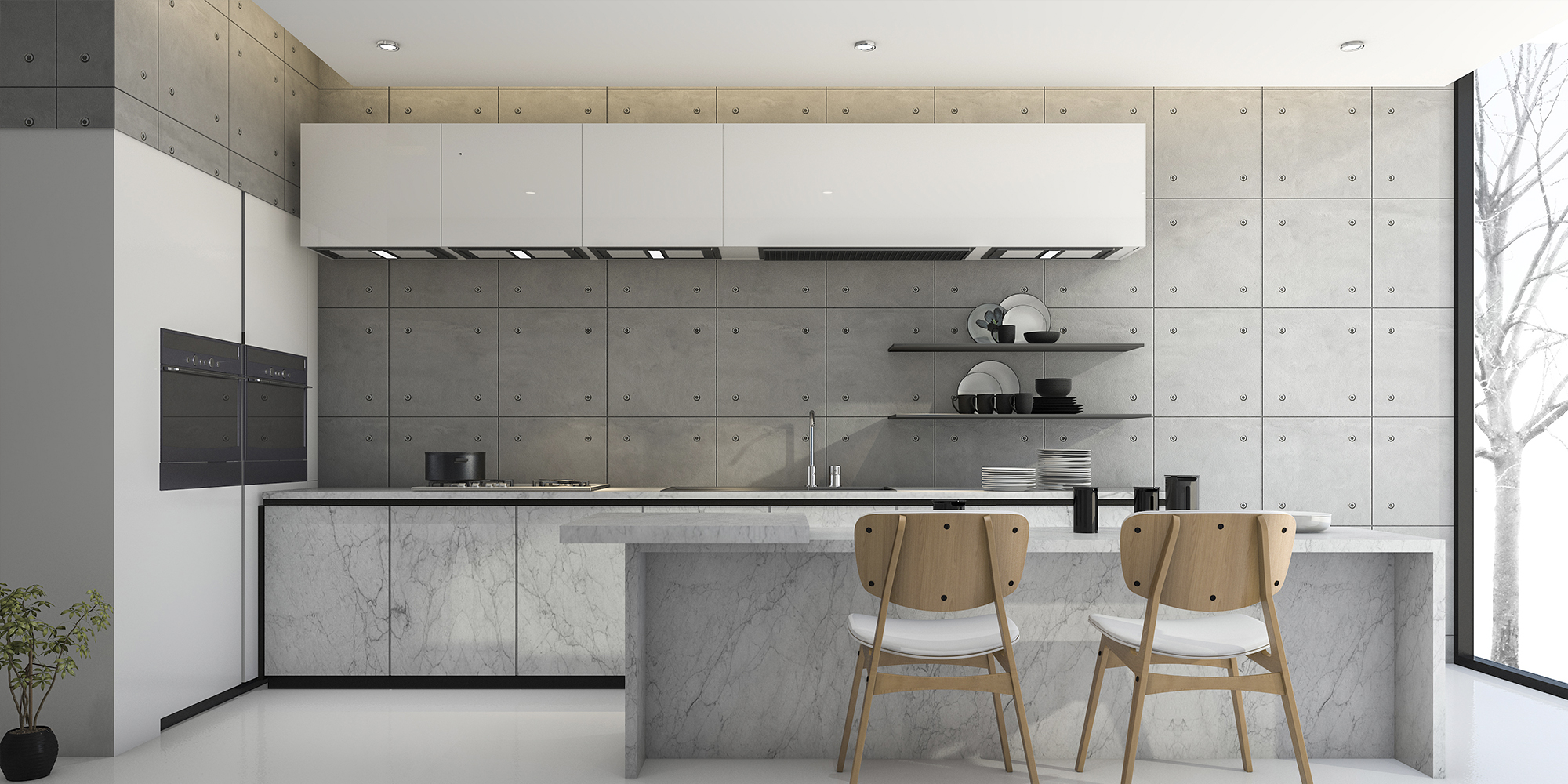 Ceramic Finish Interior Kitchen -Premio Homz